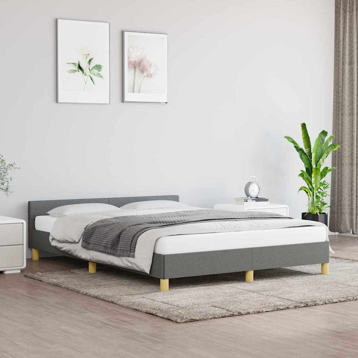 Cadru de pat fără saltea, gri închis, 140x200 cm, textil - WALTI WALTI