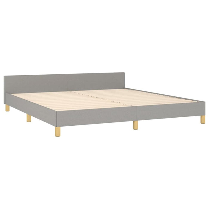 Cadru de pat fără saltea, gri deschis, 160x200 cm, textil - WALTI WALTI