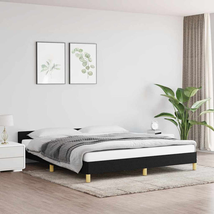 Cadru de pat fără saltea, negru, 160x200 cm, textil - WALTI WALTI