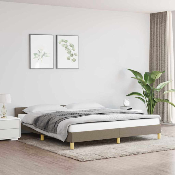 Cadru de pat fără saltea, gri taupe, 160x200 cm, textil - WALTI WALTI