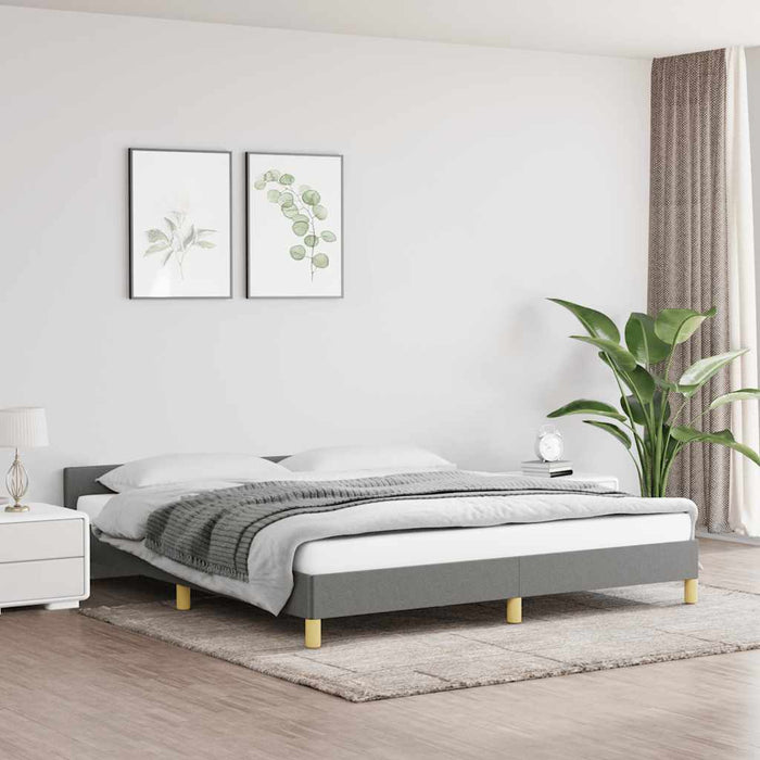 Cadru de pat fără saltea, gri închis, 180x200 cm, textil - WALTI WALTI