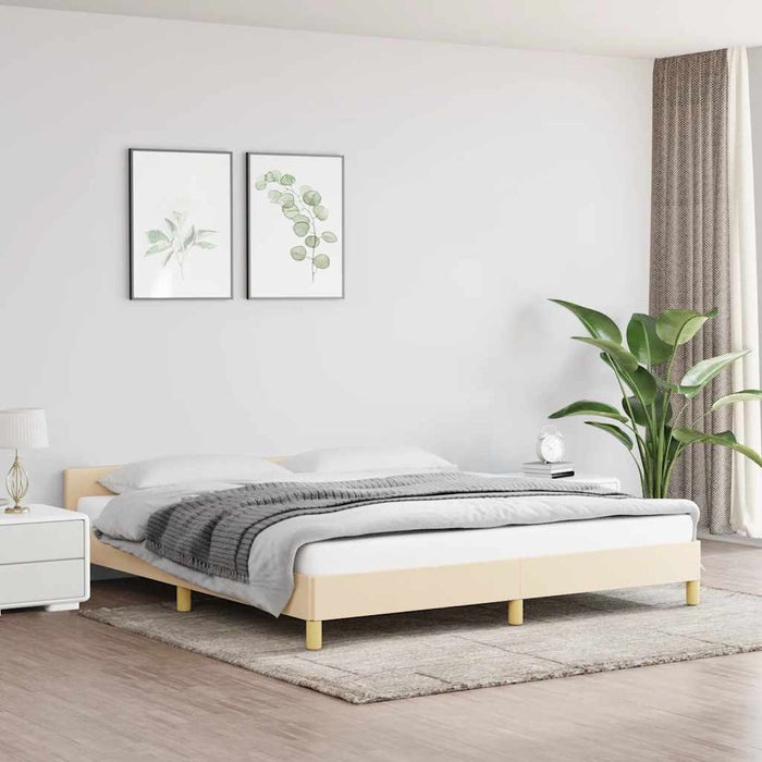 Cadru de pat fără saltea, crem, 180x200 cm, textil - WALTI WALTI