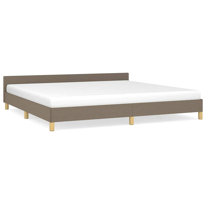 Cadru de pat fără saltea, gri taupe, 200x200 cm, textil WALTI