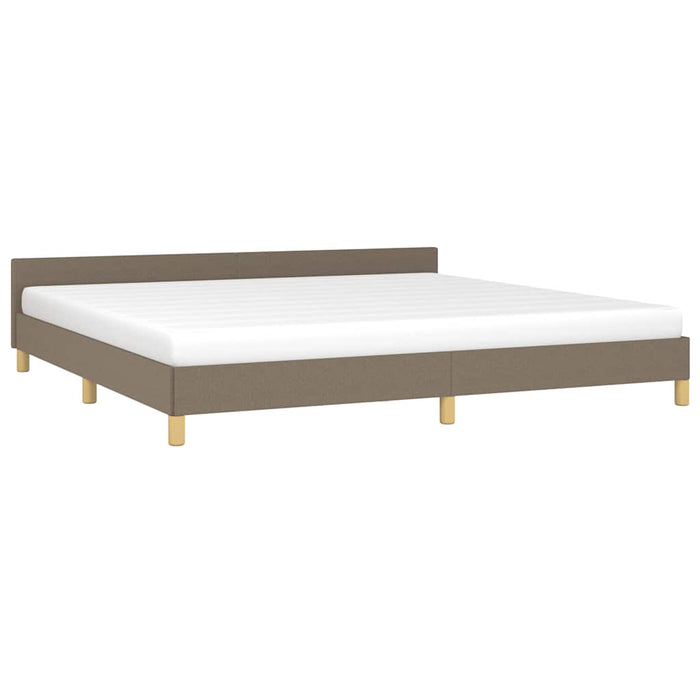 Cadru de pat fără saltea, gri taupe, 200x200 cm, textil WALTI