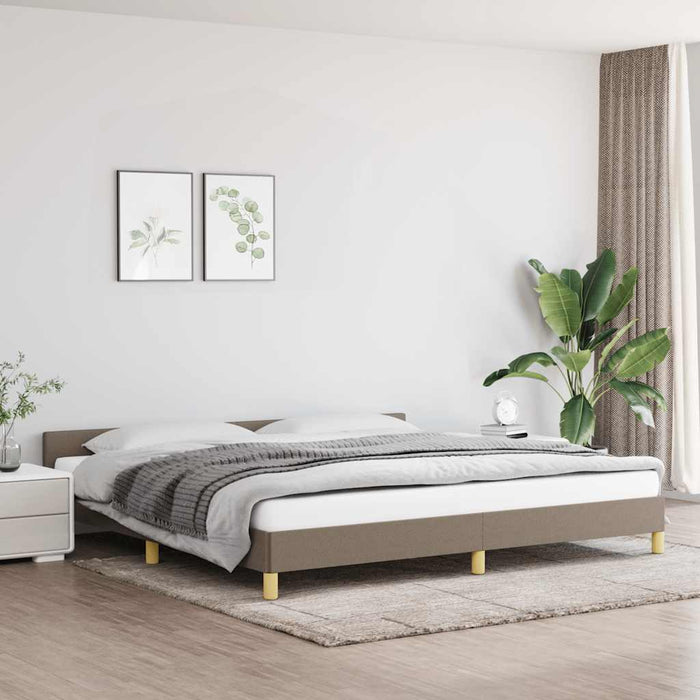 Cadru de pat fără saltea, gri taupe, 200x200 cm, textil WALTI