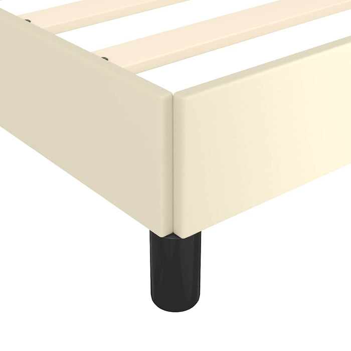 Cadru de pat cu tăblie fără saltea, crem, 140x190 cm - WALTI WALTI
