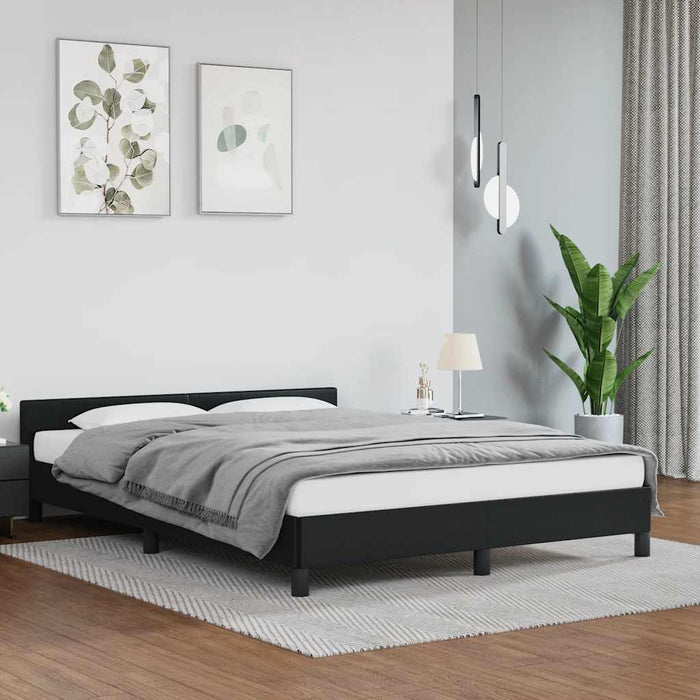 Cadru de pat cu tăblie fără saltea, negru, 140x200 cm - WALTI WALTI