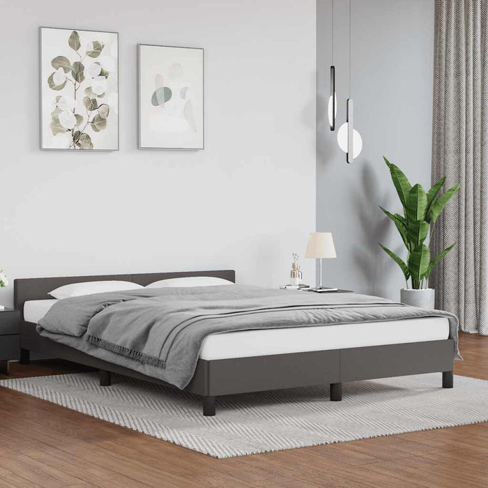 Cadru de pat cu tăblie fără saltea, gri, 140x200 cm - WALTI WALTI