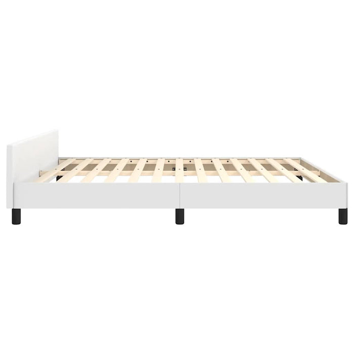 Cadru de pat cu tăblie fără saltea, alb, 160x200 cm WALTI