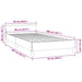 Cadru de pat fără saltea, gri închis, 90x200 cm, catifea - WALTI WALTI