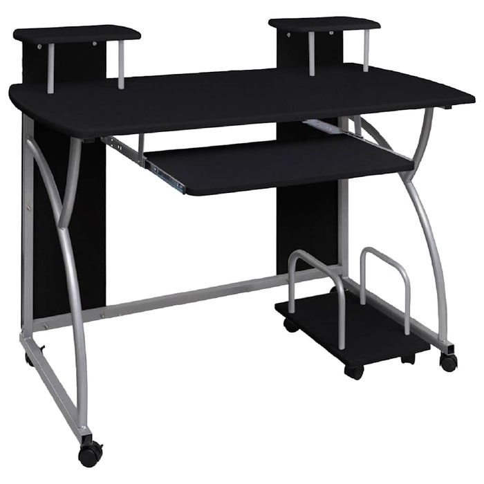 Birou de computer, negru, 110x52x88,5 cm, lemn prelucrat - WALTI WALTI