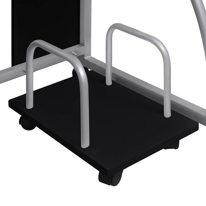 Birou de computer, negru, 110x52x88,5 cm, lemn prelucrat - WALTI WALTI