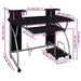 Birou de computer, negru, 110x52x88,5 cm, lemn prelucrat - WALTI WALTI