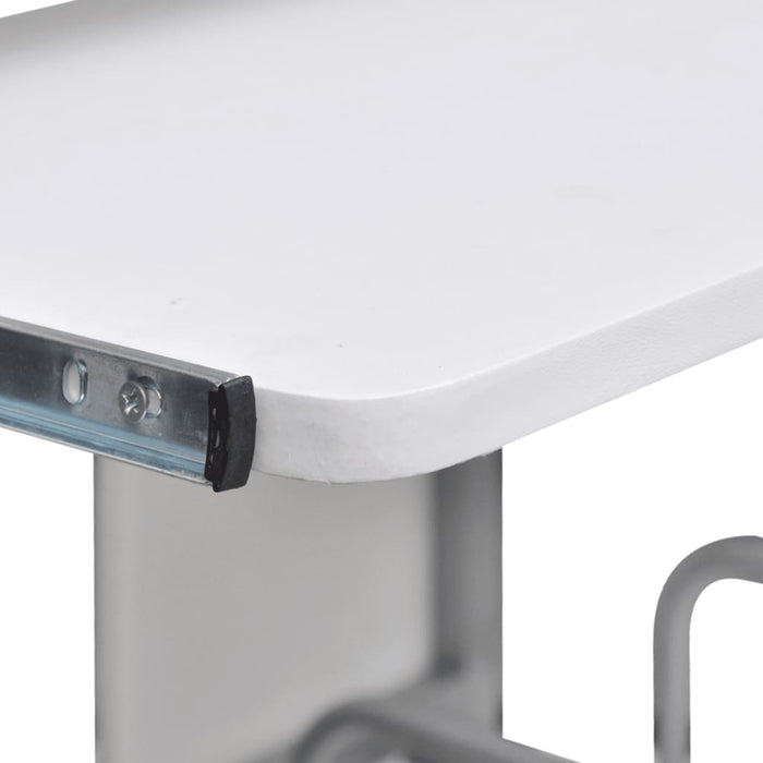 Birou de computer, alb, 110x52x88,5 cm, lemn prelucrat - WALTI WALTI