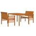 Set mobilier de exterior cu perne, 3 piese, lemn masiv acacia - WALTI WALTI