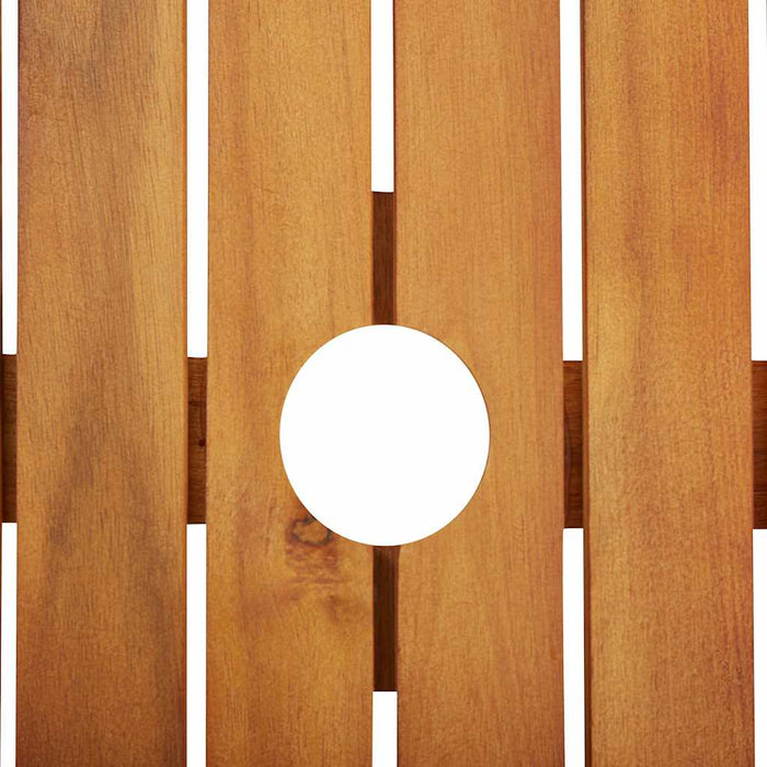 Set mobilier de exterior cu perne, 3 piese, lemn masiv acacia WALTI