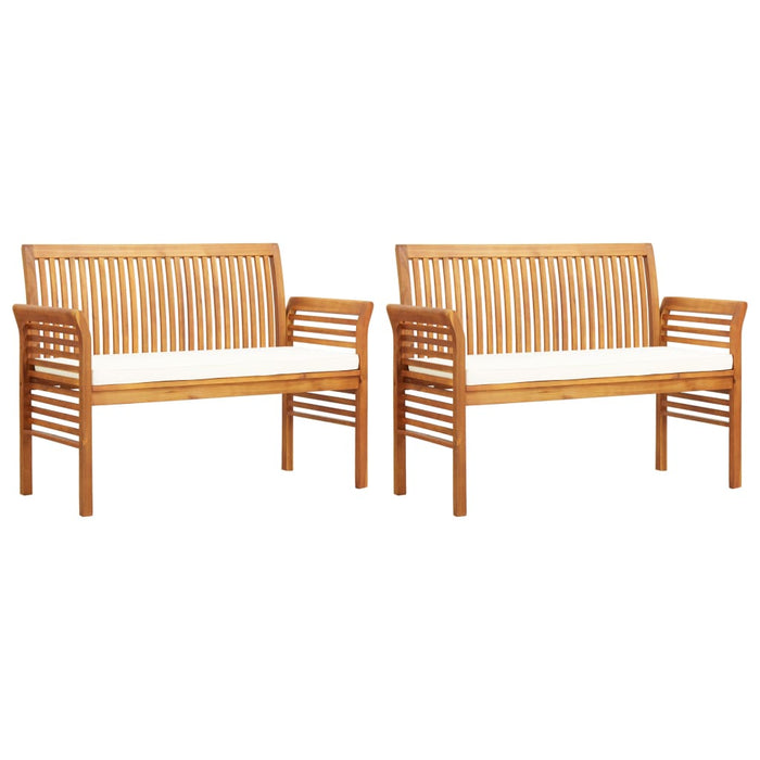 Set mobilier de exterior cu perne, 5 piese, lemn masiv acacia WALTI