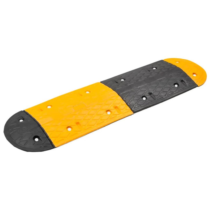 Prag limitator de viteză galben și negru 129x32,5x4 cm cauciuc - WALTI WALTI