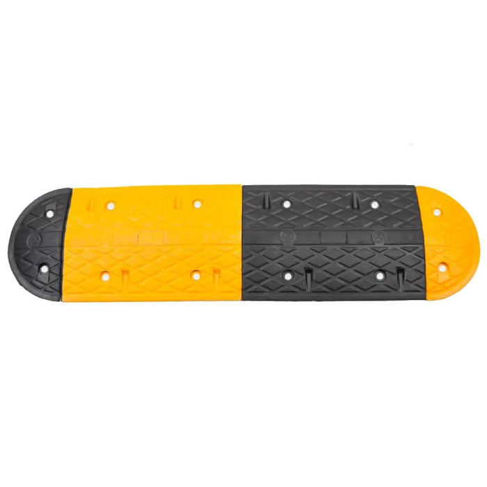Prag limitator de viteză galben și negru 129x32,5x4 cm cauciuc - WALTI WALTI