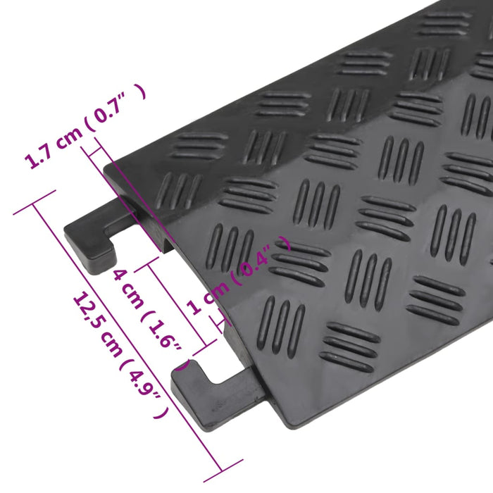 Rampe de protecție pentru cablu, 2 buc., negru, 98,5 cm - WALTI WALTI