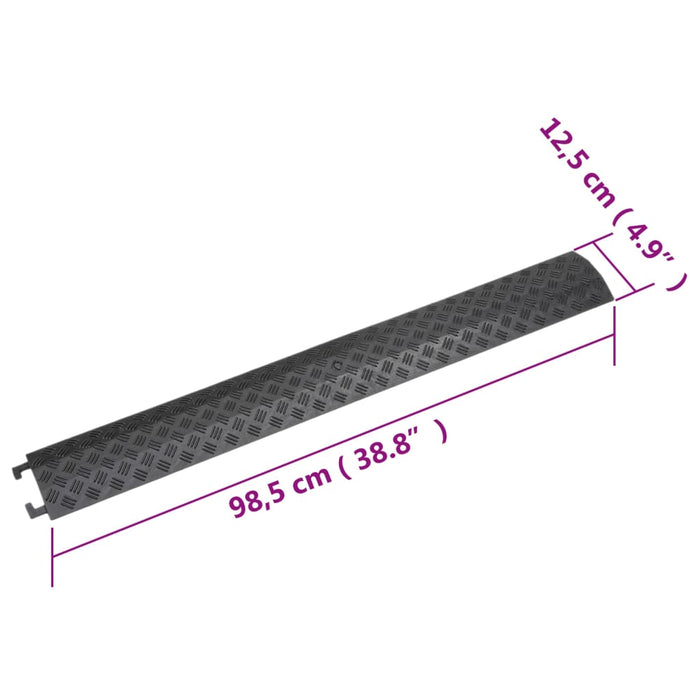 Rampe de protecție pentru cablu, 2 buc., negru, 98,5 cm - WALTI WALTI