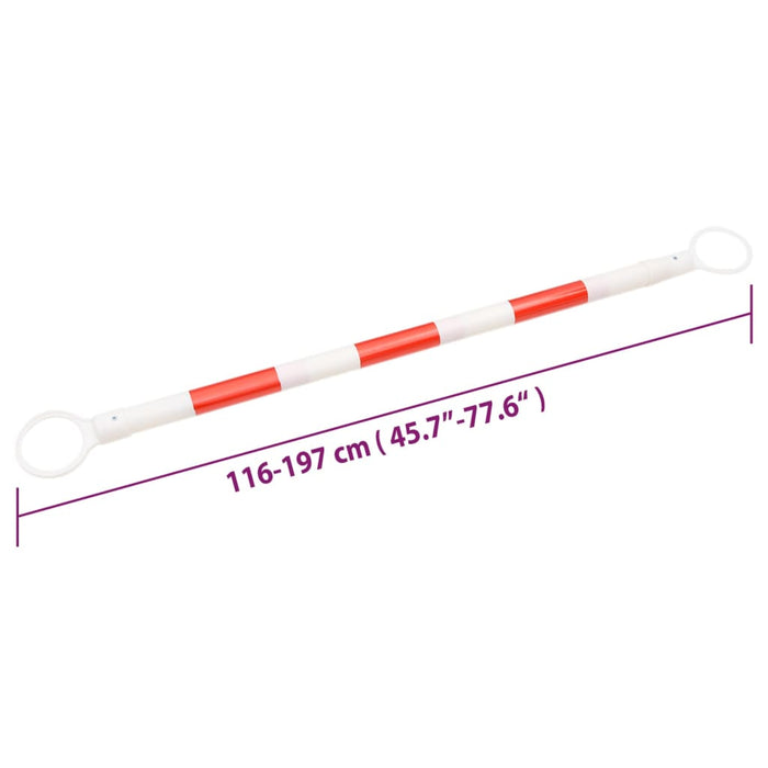 Bare retractabile de conuri de trafic 10 buc. 116-197 cm ABS - WALTI WALTI