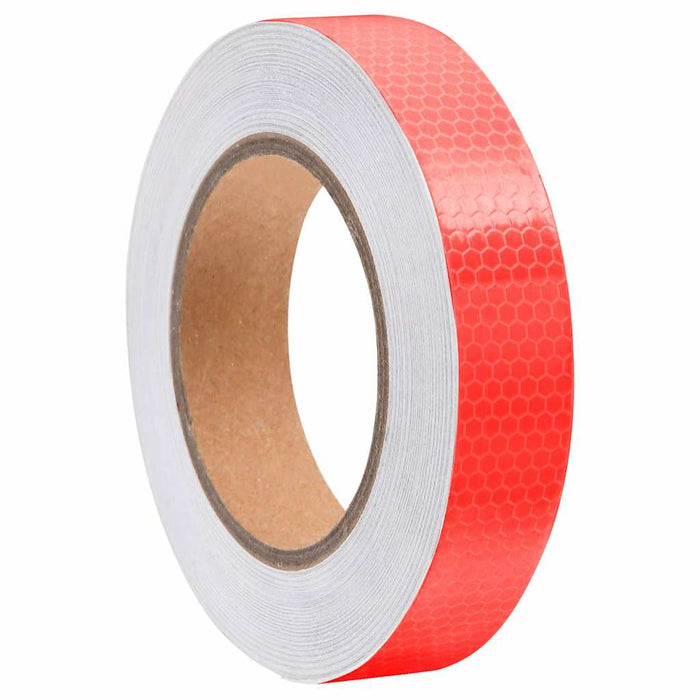 Bandă reflectorizantă, roșu, 2,5 cmx20 m, PVC WALTI