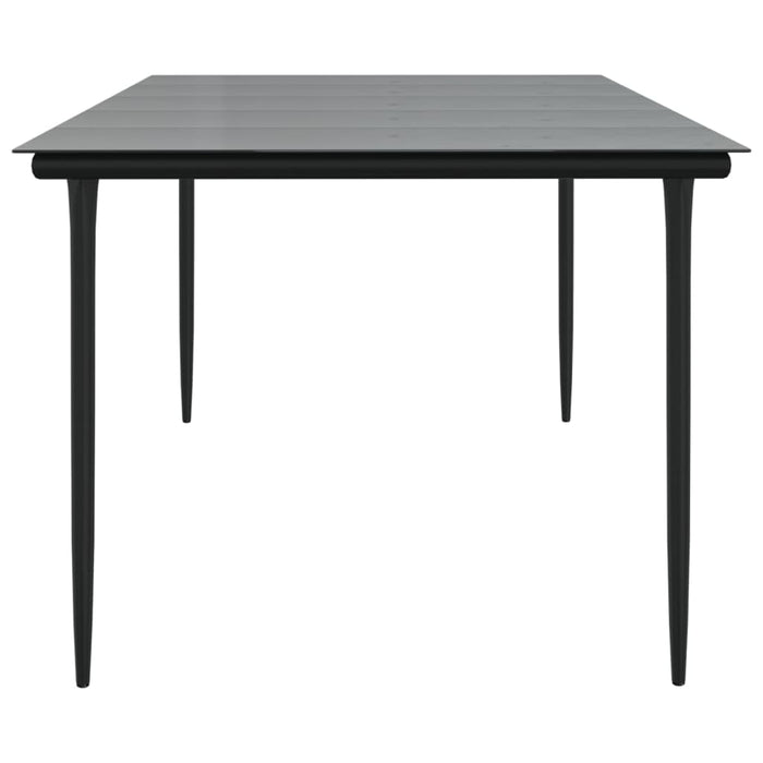 Masă de grădină, negru, 200x100x74 cm, oțel & sticlă securizată - WALTI WALTI