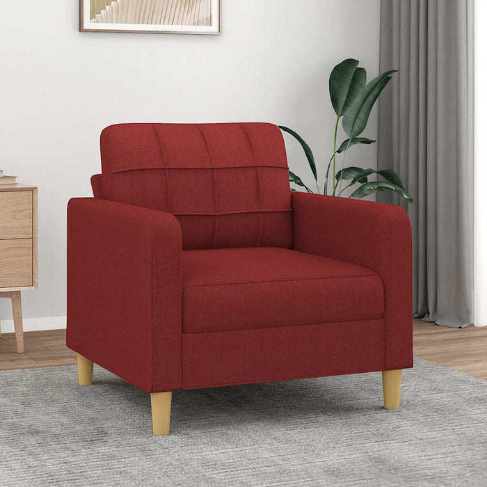 Fotoliu canapea, roșu vin, 60 cm, material textil WALTI
