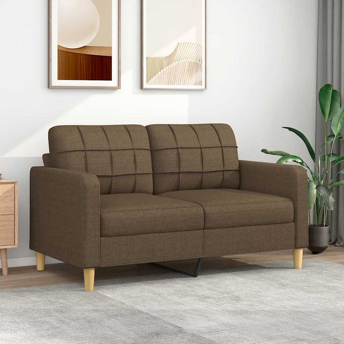 Canapea cu 2 locuri, maro, 140 cm, material textil WALTI