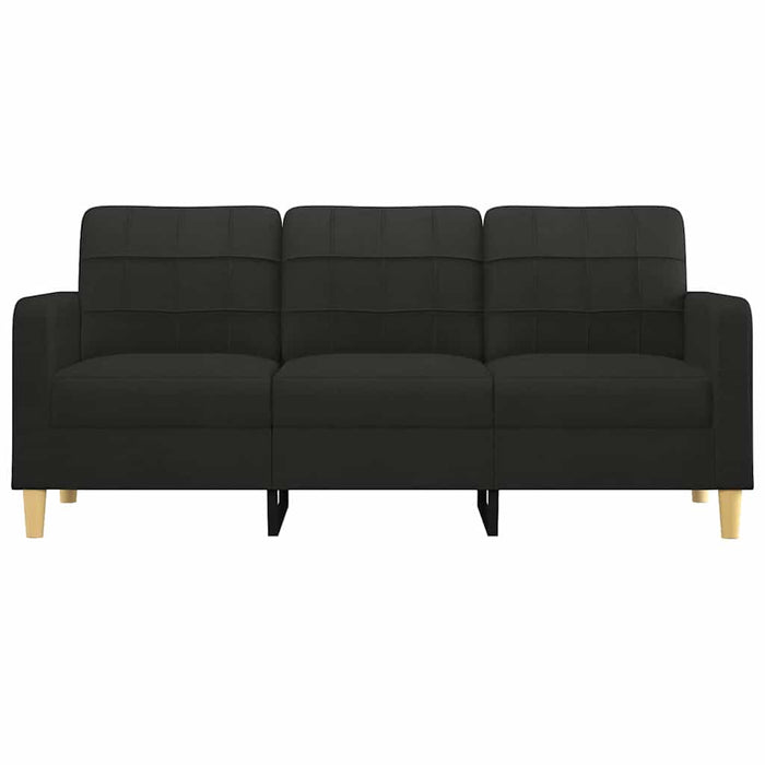 Canapea cu 3 locuri, negru, 180 cm, material textil WALTI