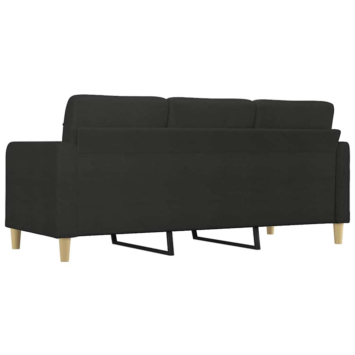 Canapea cu 3 locuri, negru, 180 cm, material textil WALTI