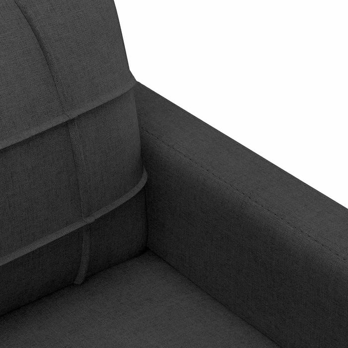 Canapea cu 3 locuri, negru, 180 cm, material textil WALTI