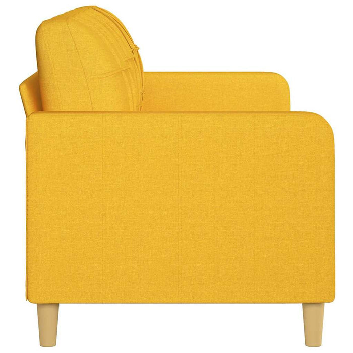 Canapea cu 3 locuri, galben deschis, 180 cm, material textil WALTI
