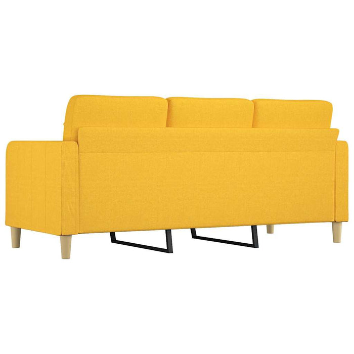 Canapea cu 3 locuri, galben deschis, 180 cm, material textil WALTI