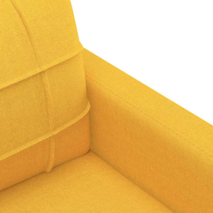 Canapea cu 3 locuri, galben deschis, 180 cm, material textil WALTI