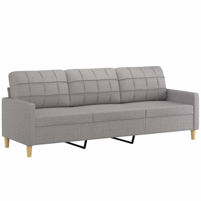 Canapea cu 3 locuri, gri deschis, 210 cm, material textil WALTI