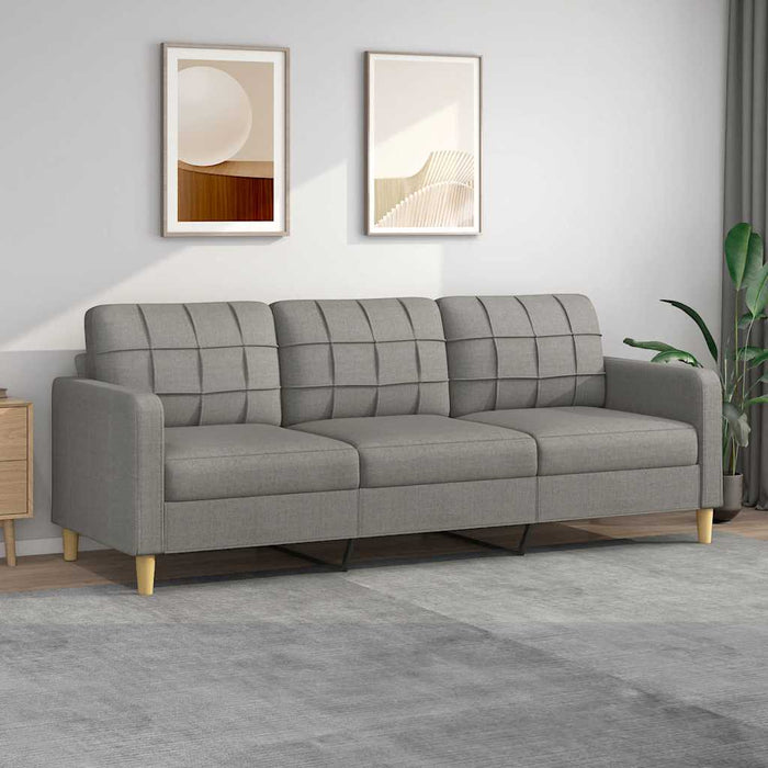 Canapea cu 3 locuri, gri închis, 210 cm, material textil WALTI