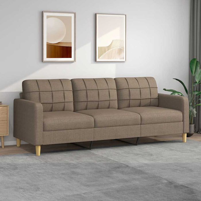 Canapea cu 3 locuri, taupe, 210 cm, material textil WALTI