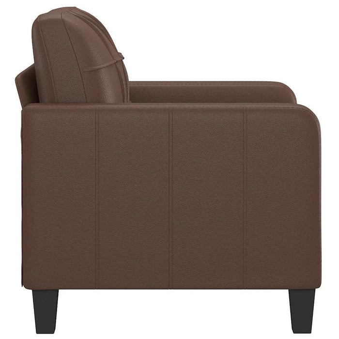 Canapea de o persoană, maro, 60 cm, piele ecologică WALTI