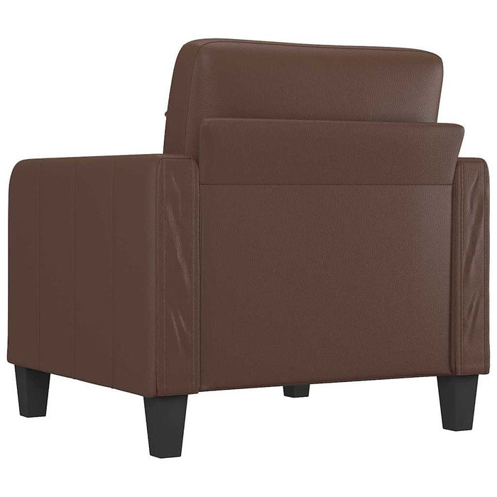 Canapea de o persoană, maro, 60 cm, piele ecologică WALTI