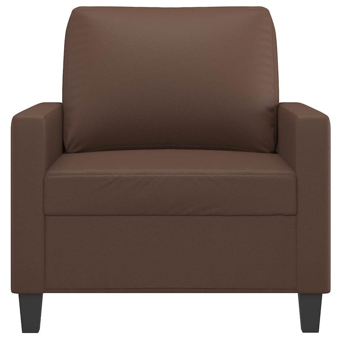 Canapea de o persoană, maro, 60 cm, piele ecologică WALTI