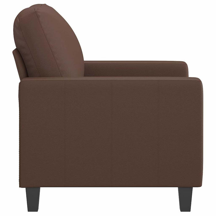 Canapea de o persoană, maro, 60 cm, piele ecologică WALTI