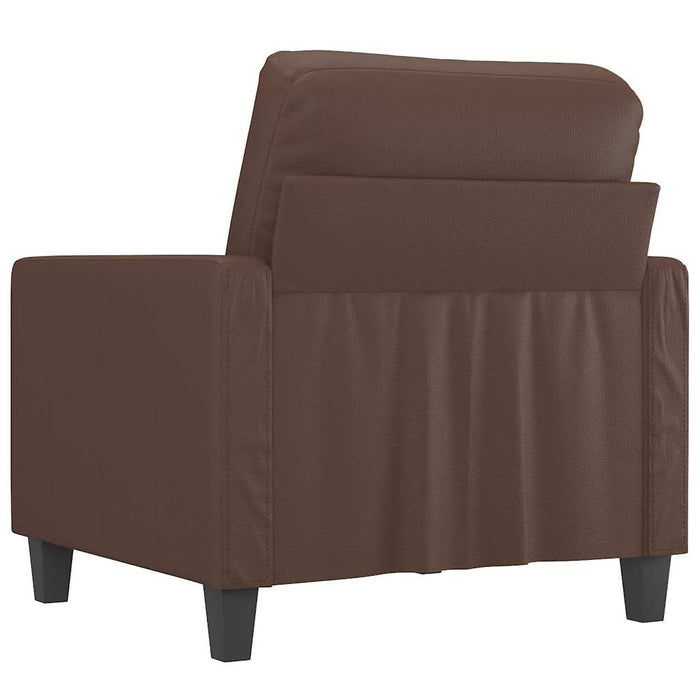 Canapea de o persoană, maro, 60 cm, piele ecologică WALTI