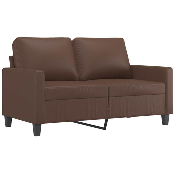 Canapea cu 2 locuri, maro, 120 cm, piele ecologică WALTI