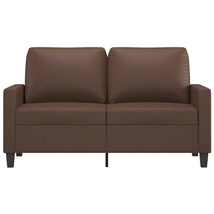 Canapea cu 2 locuri, maro, 120 cm, piele ecologică WALTI