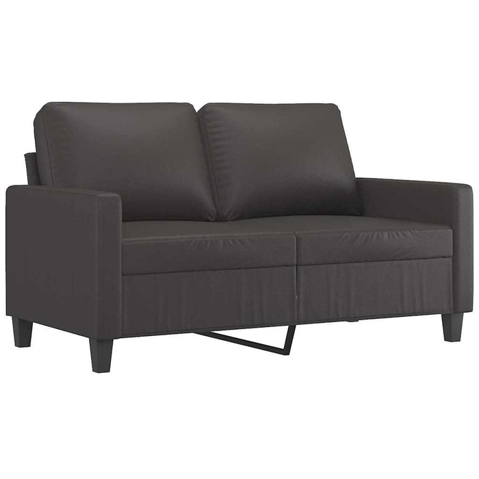 Canapea cu 2 locuri, gri, 120 cm, piele ecologică WALTI
