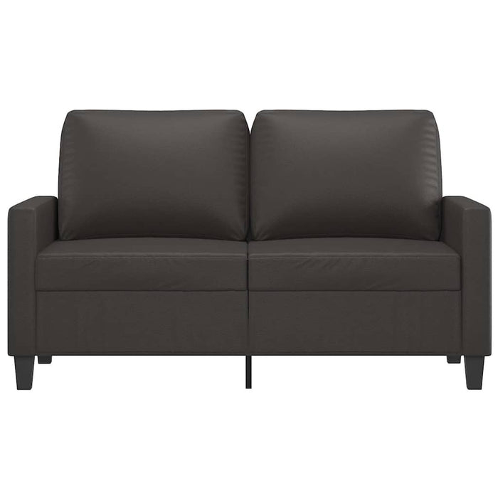 Canapea cu 2 locuri, gri, 120 cm, piele ecologică WALTI