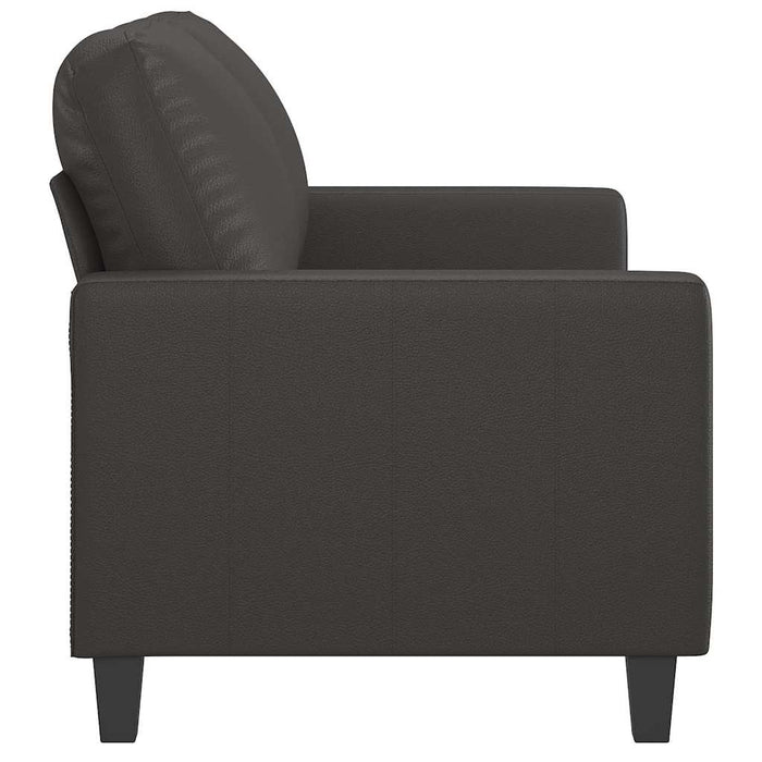 Canapea cu 2 locuri, gri, 120 cm, piele ecologică WALTI