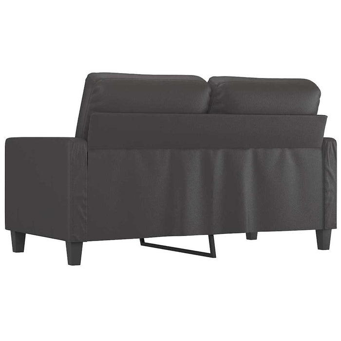 Canapea cu 2 locuri, gri, 120 cm, piele ecologică WALTI
